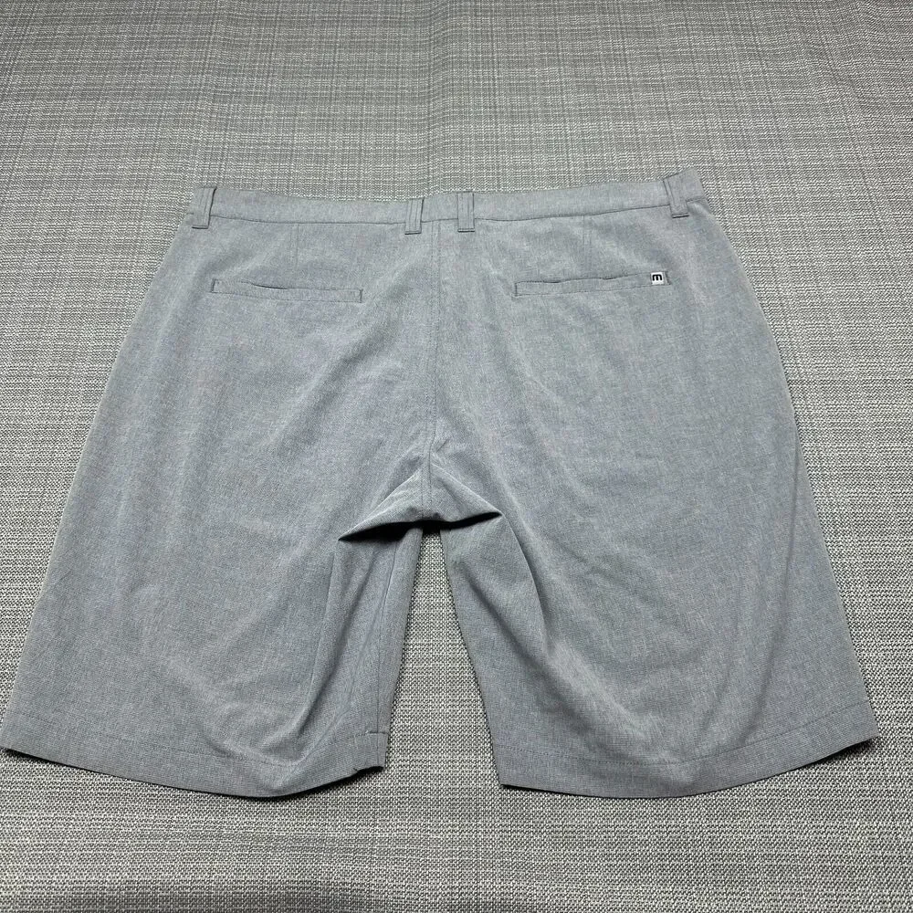 Travis Mathew Shorts Mens 38‎ Grey Golf 9.5 Inseam Chino Comfort Walking Casual